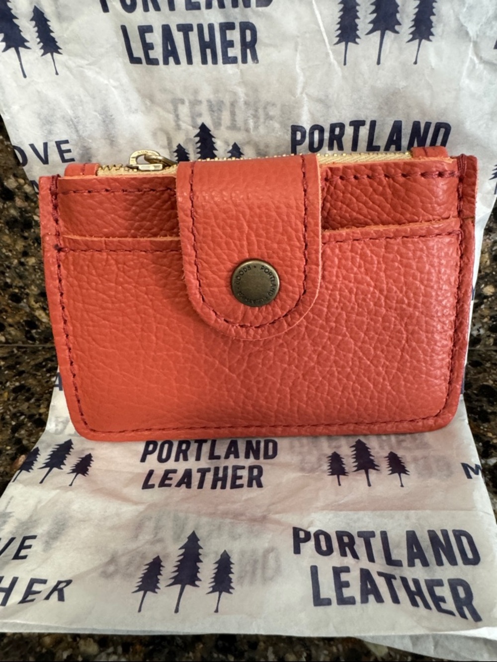 Portland Leather Sabrina Wallet Coral NEW